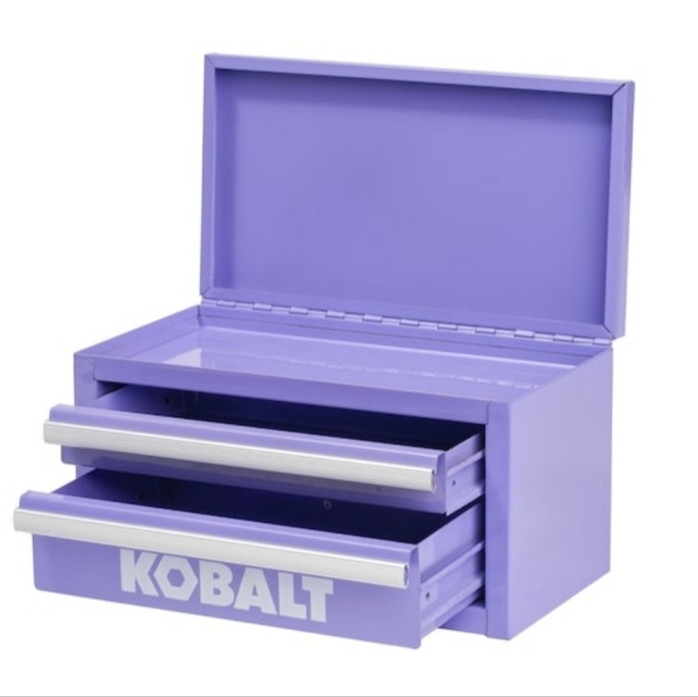 Purple Lavender Kobalt Mini Tool Box Craft Organizer NEW In Box